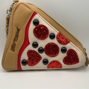 Betsey Johnson Slice Slice Baby Pizza Clutch Purse Wristlet Bag